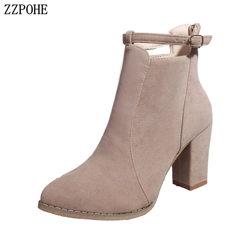 

2018 Winter Autumn Women Platform Ankle Boots Fashion Women High Heels Ankle Boots Ladies Short Boots Shoes Free Shipping