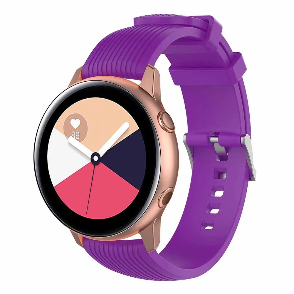 Замена твердого Цветной силиконовый браслет ремешок для samsung Galaxy Watch Active