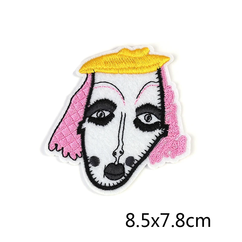 1PC Patches For Clothing Ugly Woman Embroidery 8.5x7.8cm Iron Patches ...