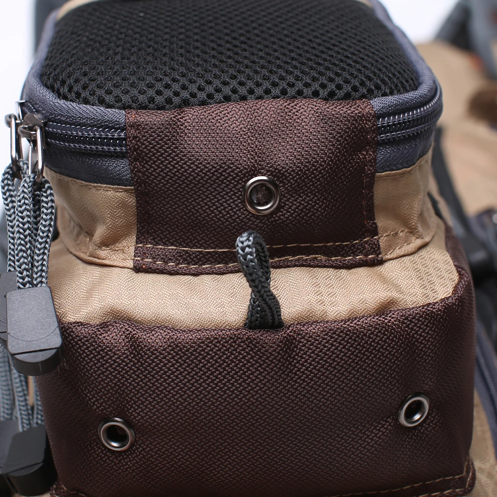 Pesca com Mosca Pacote para Equipamento de Pesca Ajustável para Homens e Mulheres Colete Truta Multifunções Respirável Mochila Tamanho 18 de pesca truta multifunções respirável mochila tamanho