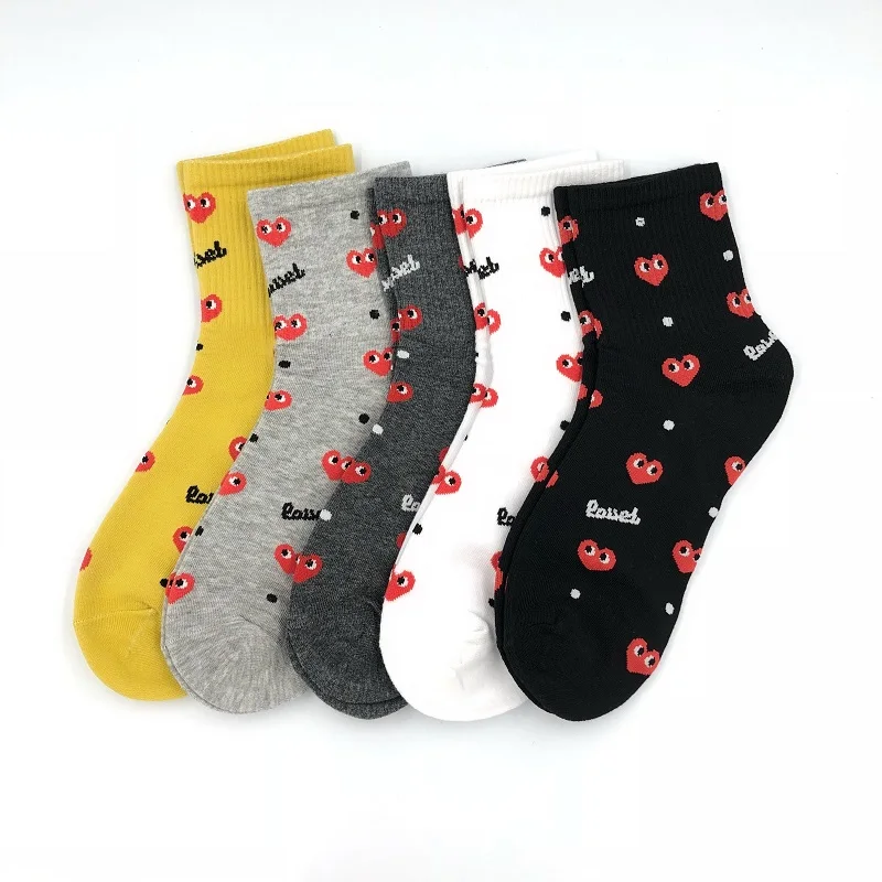 

New Arrivl Women Cotton Socks Pink Cute Ankle Socks Short Socks Casual Animal Red Heart Gril Socks