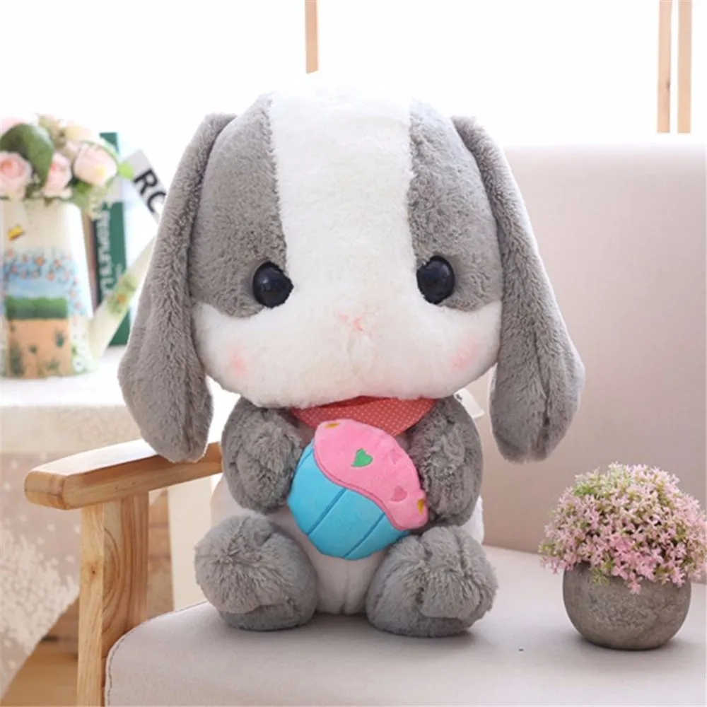 

Lovely Rabbit Plush Stuffed Animal Soft Toys For Girls Children Babies Kid Kawaii Cute Gray Bunny Animal 9 Inches Dolls FE07e