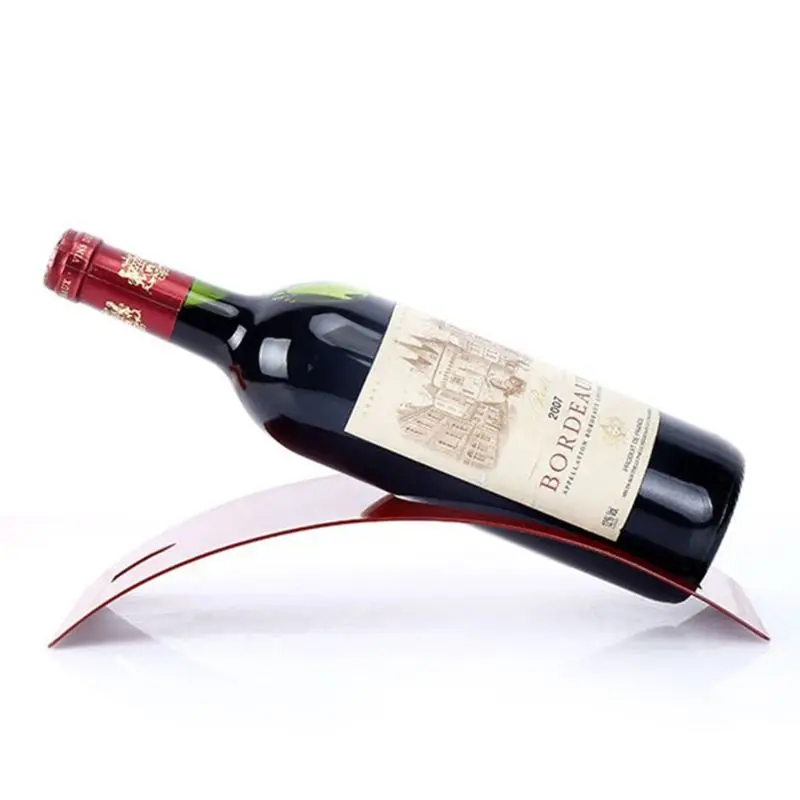 

Stainless Steel Red Wine Rack Single Bottle Holder Dining Barware Home Bar Tool Display Stand Bar Decoration