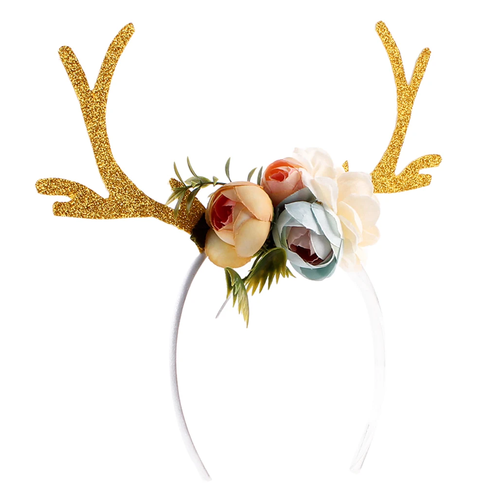 Hot Adult Kid Christmas Deer Antlers Costume Ear Party Hair head band Prop for Hen Stage Girl Night Out Party Decor Favor Gift