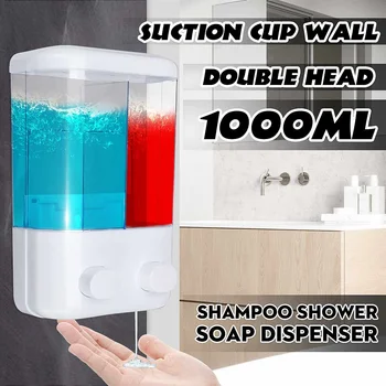 

1000ml Wall-Mount Soap Dispenser Shower Liquid Soap Shampoo Dispenser for Kitchen Bathroom Hotel Suction Cup Accessoires