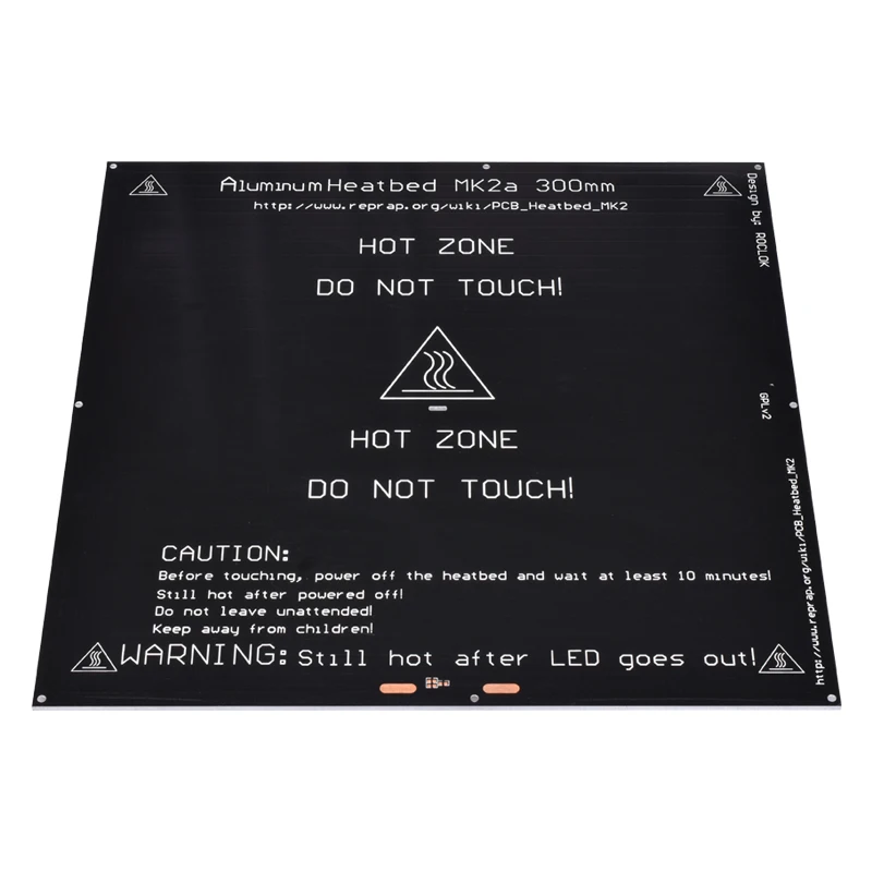 Peças de Impressora v para Mendel Alumínio Heatbed Placa Quente 300*300*3mm Preto 12 v 24 Reprap Rampas 1.4 3d Cama Aquecida Mk2a 15 High Quality Computador e Escritório