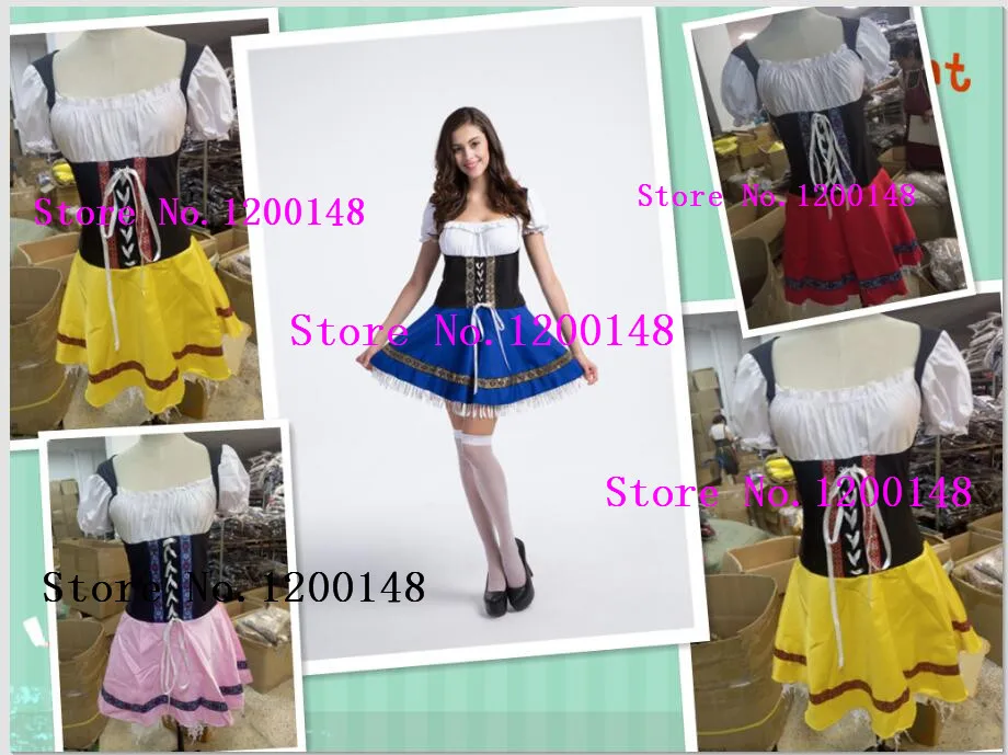 

Oktoberfest Beer Girl Costumes For Girls Disfraces WOMEN GERMAN BEER GIRL Costume German Beer Girl Halloween maid Party Costume