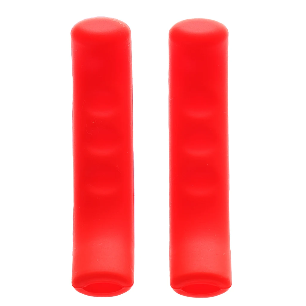 Universal Waterproof Soft Silicone Non-slip Bicycle Brake Lever Grip Protector Gel Brake Handle Lever Cover Red