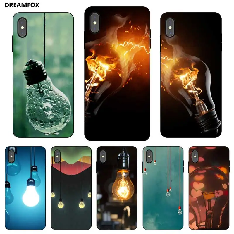 

P108 Light Bulb Black Silicone Case Cover For Apple iPhone 11 Pro XR XS Max X 8 7 6 6S Plus 5 5S SE
