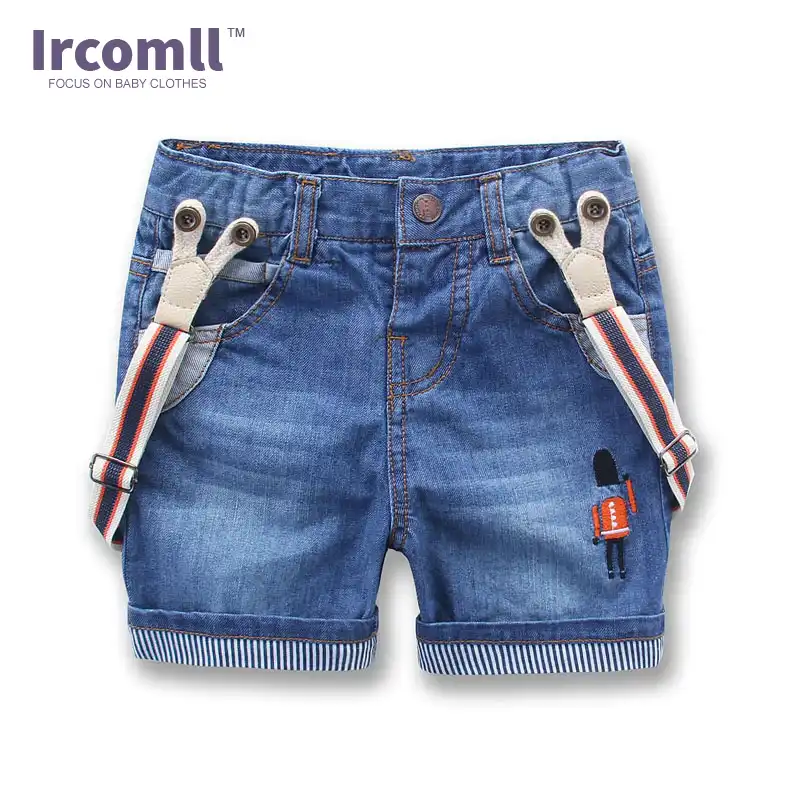 baby boy jean shorts with suspenders