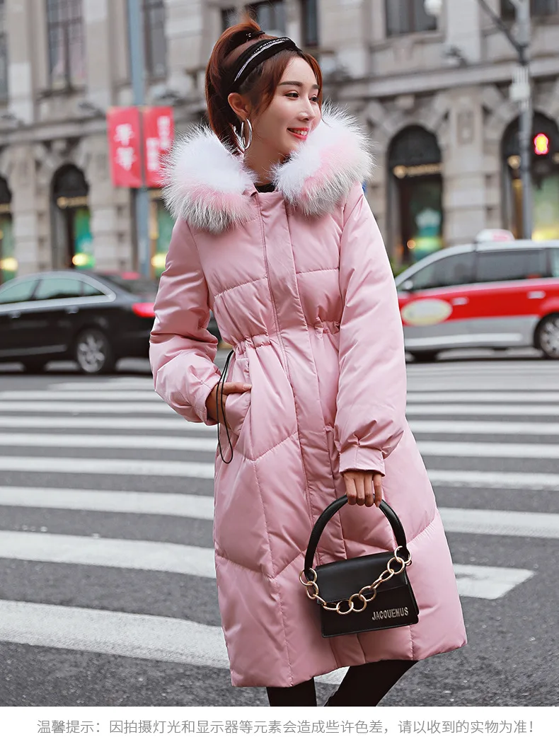 2018 Women Winter Parkas Long Jackets And Coats Adjustable Waist Female Thick Warm Coats Overknee Padded Outwear Jacket AS040 (10)