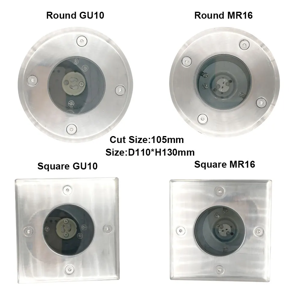 Водонепроницаемый 3 Вт 5 Вт похороненный Светодиодный светильник GU10 подземные лампы COB светодиодный подземный светильник MR16 держатель для наружного сада двора дорожка светильник