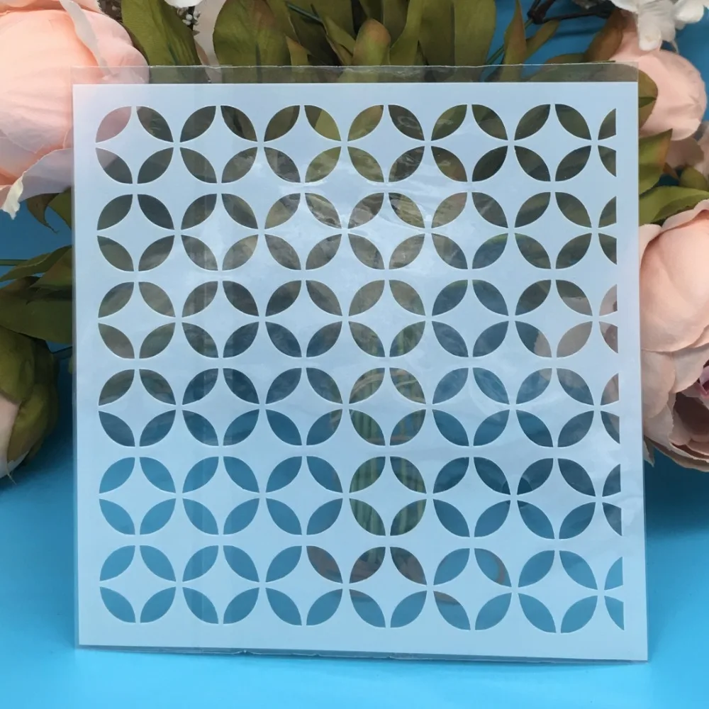 5.9inch New Stars Circles DIY Layering Stencils Wall Painting Scrapbook