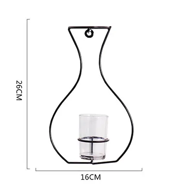 Скандинавские Кованые Настенные подвесные простые современные настенные украшения, гидропонная ваза, украшения для дома, гостиной, коридора, настенные Dec - Цвет: HH456900CS1