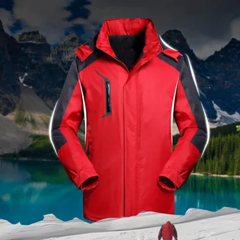 

Waterproof Thickness velvet windproof mountaineering jacket softshell jacket men women autumn Winter jacket