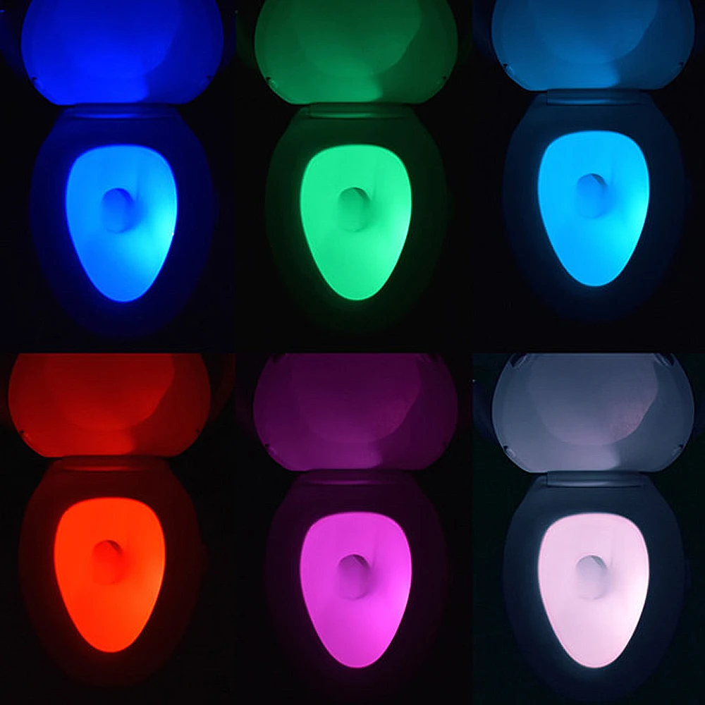 Светодиодный светильник с пассивным инфракрасным датчиком движения человека подсветка для унитаза светодиодный ночник светильник с датчиком движения