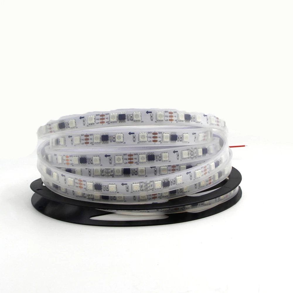 5 м полноцветная светодиодная лента WS2811 DC 12 В чёрно белые печатные платы RGB Smart Pixel