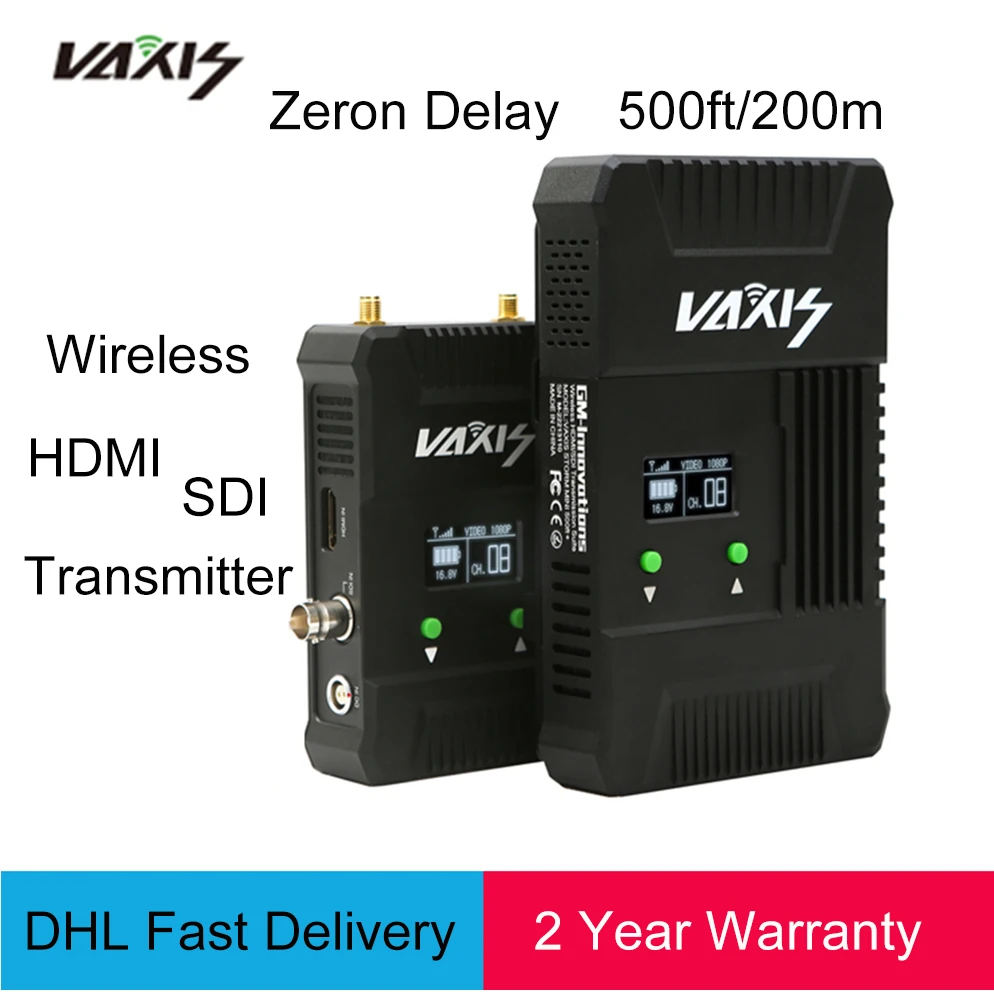 

DIGITALFOTO VAXIS STORM 500ft+/200M SDI HDMI Broadcast transmitter&Receiver system Audio/Video Camera HD Monitor Cage option