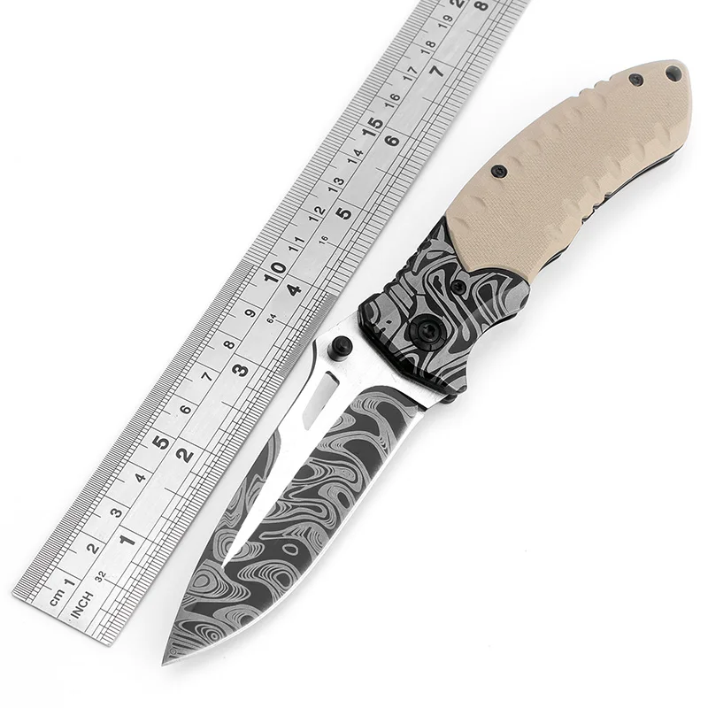 

New Pattern steel Tactical Folding Knife Outdoor Rescue Camping Pocket Knives G10 handle Stainless Steel Hunting Knife EDC tools