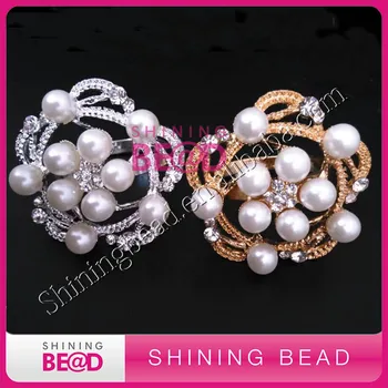 

wedding table decor pearl rhinestone napkin ring,free shipping,high quality wedding napkin ring