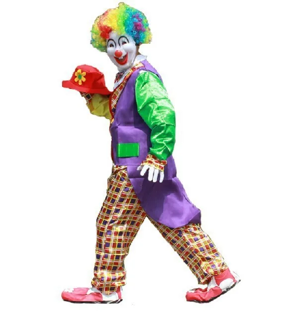 Funny Clown Costume Adults Clown Cosplay Costume in lower Price Cute ...