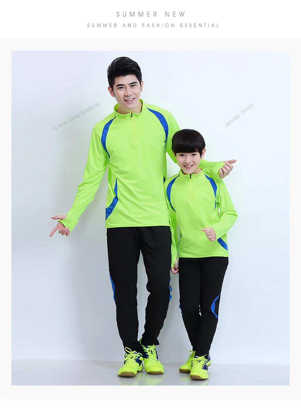 Adsmoney/осенне-зимние спортивные костюмы с длинными рукавами для родителей и детей, пуловер, футболка на молнии, спортивный костюм для бега по футболу