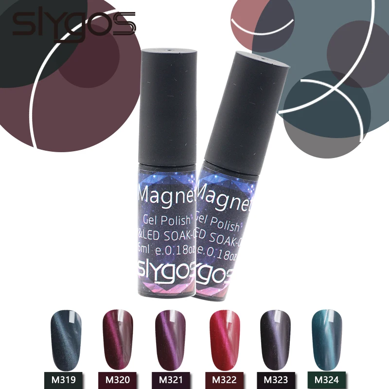 

SLYGOS 6ML Noble Series Cat Eye Magnet Nails Gel Polish Long Lasting Portable Soak Off Nail Art Magnetic UV Gel Varnish Manicure