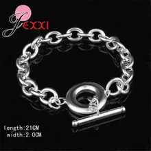 Лидер продаж, новинка, известный бренд, женские 925 пробы, серебряные браслеты на цепочке, массивные браслеты