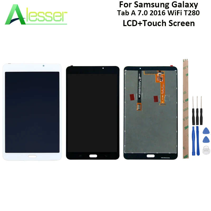 

Alesser For Samsung Galaxy Tab A 7.0 2016 WiFi T280 LCD Display And Touch Screen Screen Digitizer Assembly +Tools And Adhesive