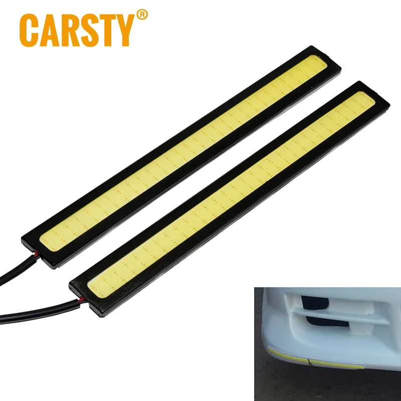 Carsty 2 шт. синий/желтый/красный ультра яркий светодиодный дневные ходовые огни 12В 17