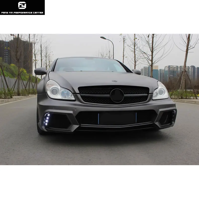 W219 CLS500 FRP передний бампер задний бампер боковые юбки крылья выхлопные трубы для Mercedes-Benz W219 автомобильный комплект кузова 04-11