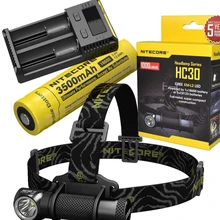 NITECORE HC30 HC30W фары CREE XM-L2 U2 1000LM Водонепроницаемый фонарик факел с 18650 3500 мАч Перезаряжаемые Батарея+ зарядное устройство