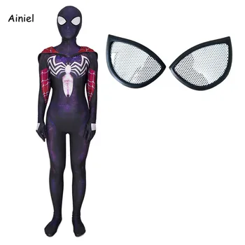 

Ainiel Spidermen Gwen Costume Adult Kids Spider Gwen Cosplay Halloween Costume Zentai Suit Spiderman Bodysuit for Women and Kids