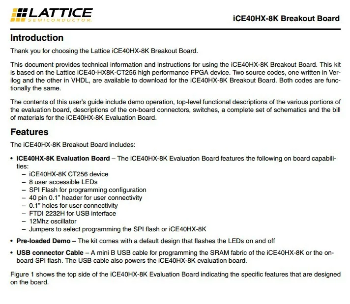 1 шт. x ICE40HX8K-B-EVN программируемая логика IC Инструменты разработки iCE40HX8K коммутационная плата