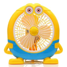 С маленькие желтые люди Electirc вентилятор Офис Лето Вентилятор охлаждения 2 Шестерни ветер Скорость Air Cooling Ventilador