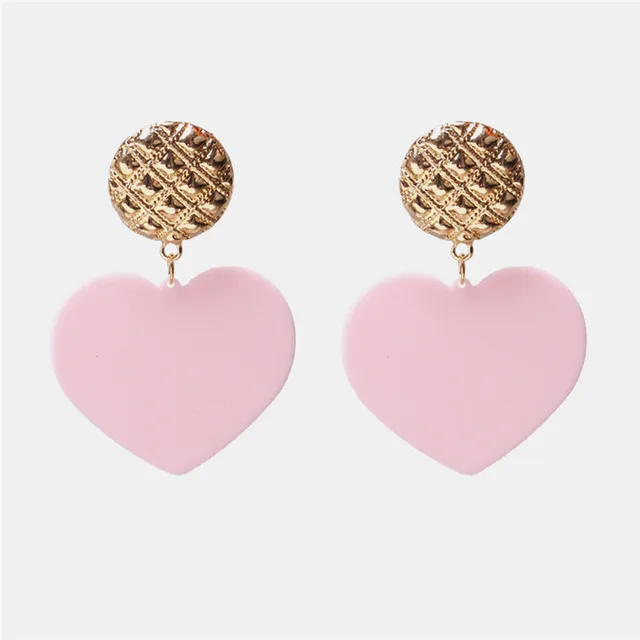 Ztech New Korea Fashion Pink Resin Beaded Drop Earrings For Women Girls ZA Wedding Jewelry 30 Designs Dangle Statement Bijoux E1853