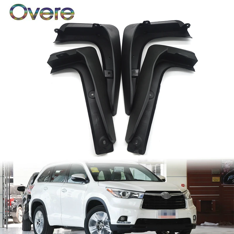 

Overe Car Front Rear Mudguards For 2014 2015 2016 2017 Toyota Highlander / Toyota Kluger Car-styling Mudflaps Accessories Fender