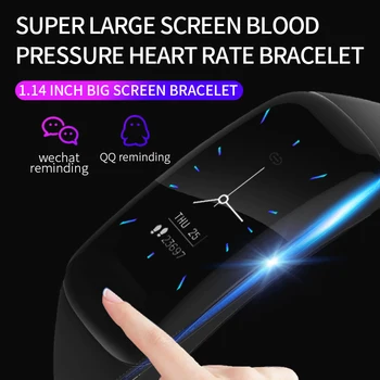 

Smart Bracelet BANGWEI Men Sports LED Color Screen Smart Bracelet Heart Rate Monitoring Alarm Clock Vibration Long Seat Reminder