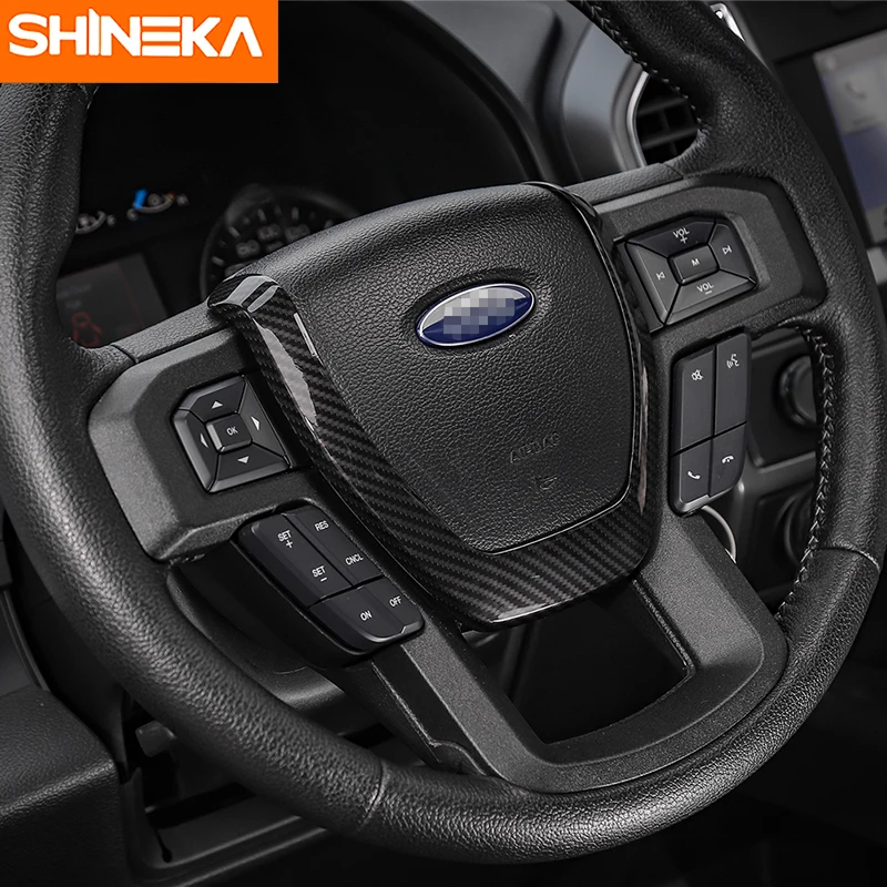 SHINEKA ABS чехлы на руль декоративная отделка наклейка для Ford F150 2015 2016 аксессуары