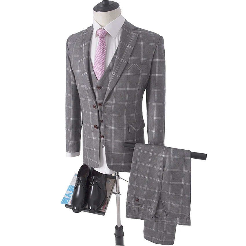 Men S Wardrobe Essentials Slim Fit Windowpane Suit Tailor Made