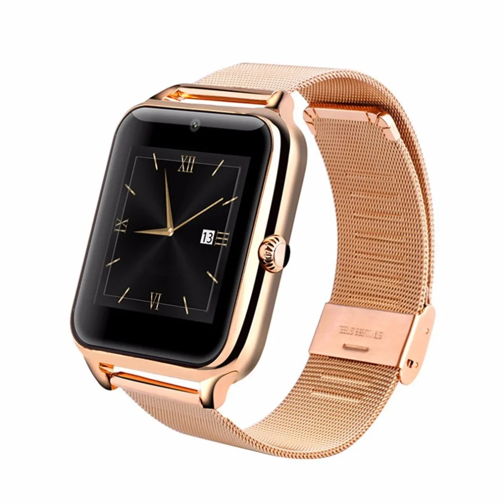 Z60 Bluetooth Smart часы со стальным браслетом наручные часы с камера Поддержка SIM карты памяти громкой связи для iOS Android Pk DZ09