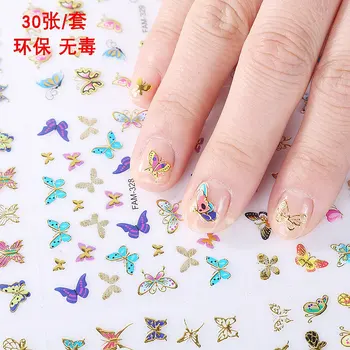 

High quality 30 sheets 3D Design decal nail art decorations nail art Transfer stickers Decals manicure nail supplie tools