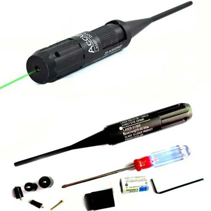 Hunting Tactical Green Laser Sight Bore Sighter Boresighter Kit .22 .50