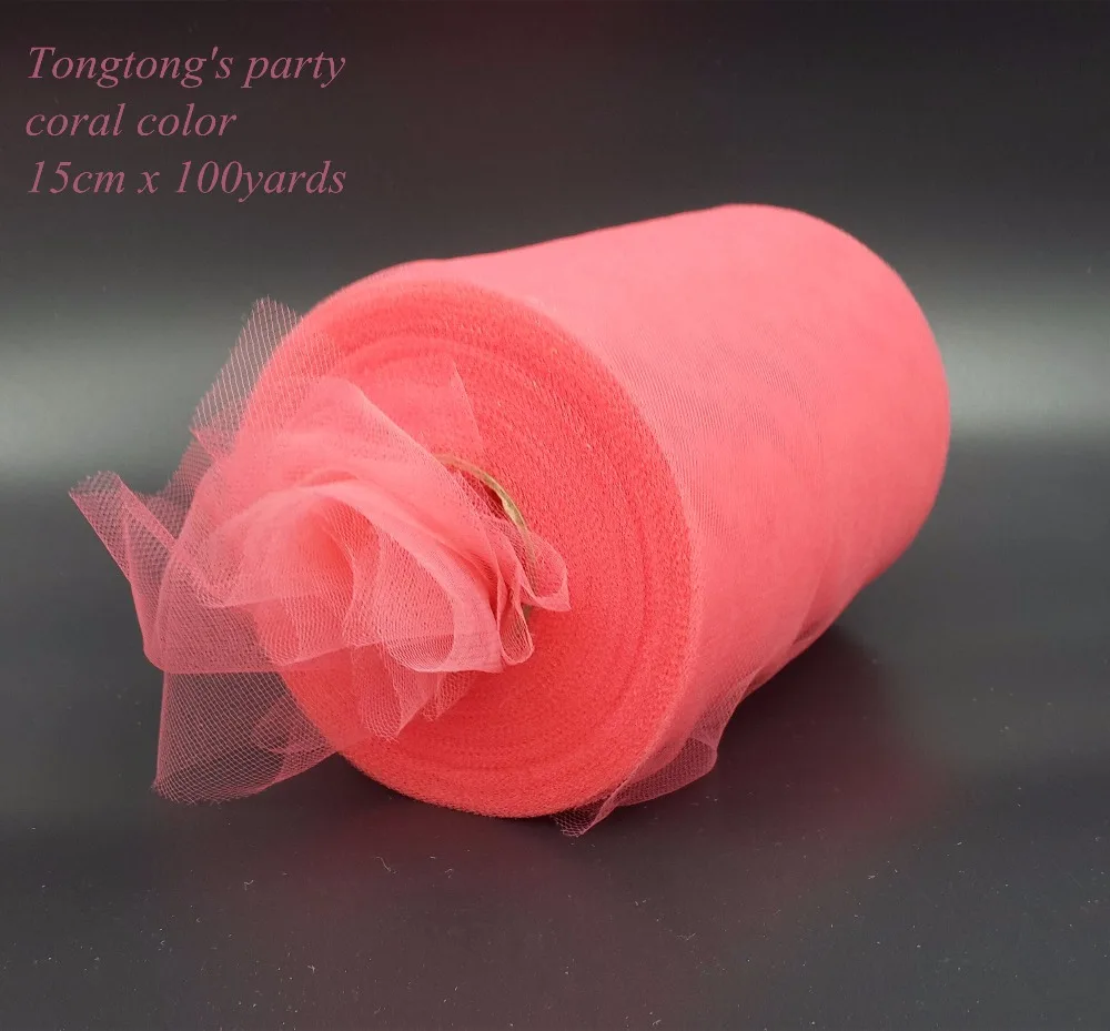 4 Rolls 6"x 100yards Tulle Mesh Organza Ribbon Wedding Party Gift Bow Decoration 