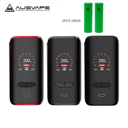 Электронных сигарет Augvape VX200 поле Mod Двойной 18650 электронных сигарет TC Mod 5-200 W Мощность испаритель VS Voopoo перетащите 2 современный smok Vaporesso Mod