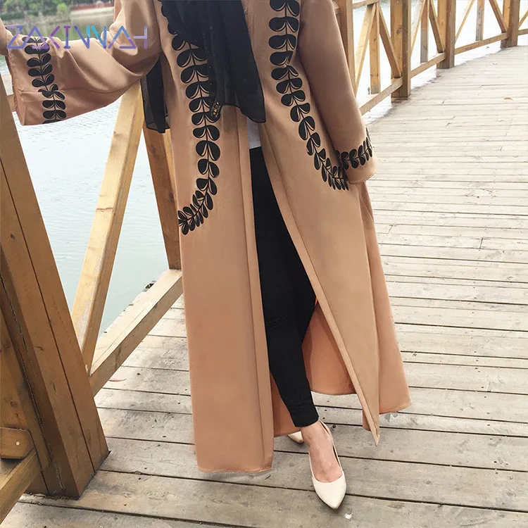 

PlusSize Vestidos 2019 Abaya Dubai Vintage Muslim Islamic Printed Long Dress Women Elegant Long Sleeve Dress Abaya Long Rob Z318