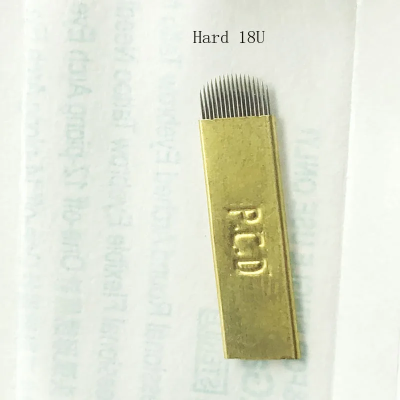 316 Stainless Steel Lamina Hard 12/14/12u/14u /18u Eyebrow Tattoo Needles Microblade Manual Permanent Makeup Cosmetic Blade