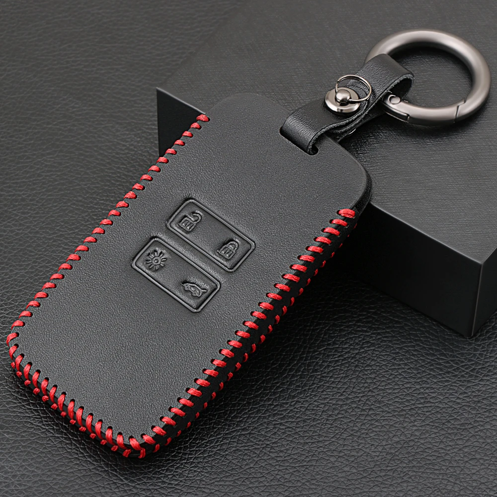 

New Design Leather Car Key Cover Set For Renault Koleos Kadjar Megan 2016 2017 2018 2019 Remote Key Holder Protector Case