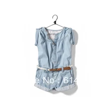 Livraison gratuite d’été enfants de vêtements salopette lavage à l’eau vêtus de blanc denim enfant salopette