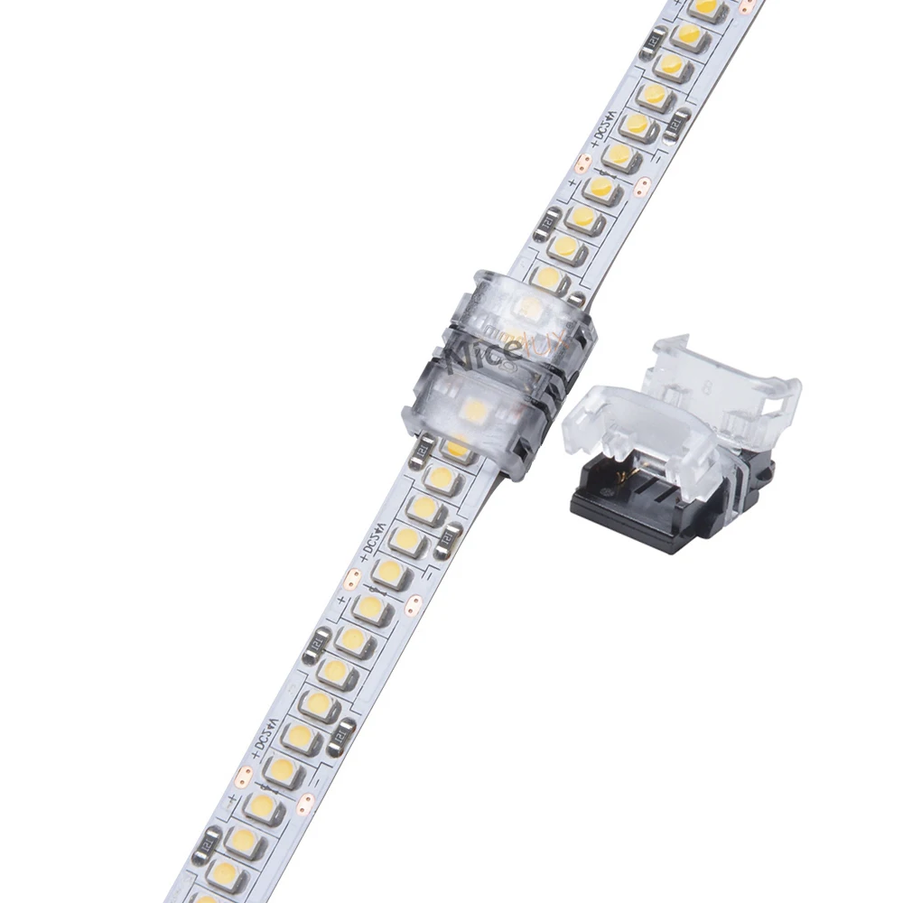 

5pcs 2pin LED Strip Connector for 10mm 12mm High Density LED Strip Light Tape Light to Strip Connector